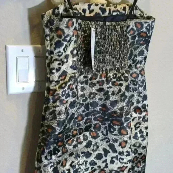 NWT Urban Outfitters by Anthropologie Cheetah Print Metallic Mini Dress - Picture 3 of 6